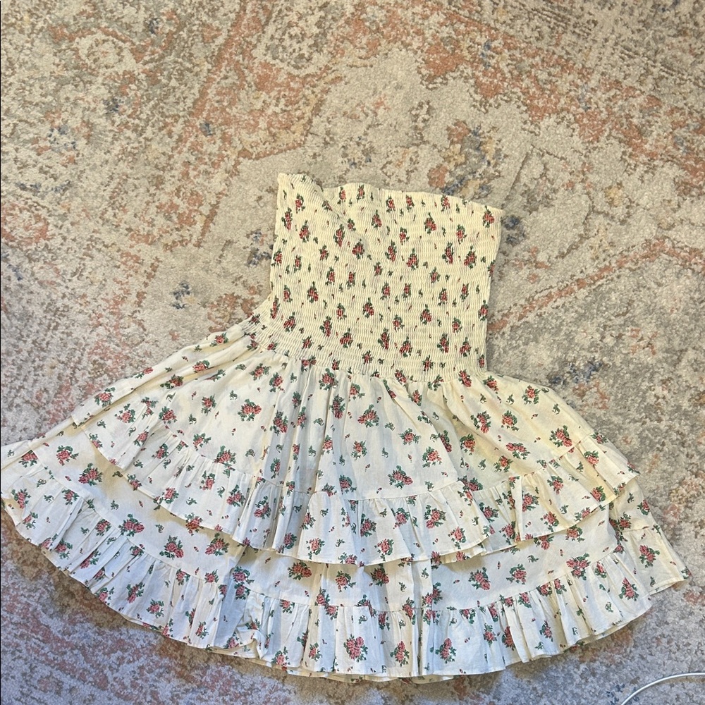Floral Strapless Dress
